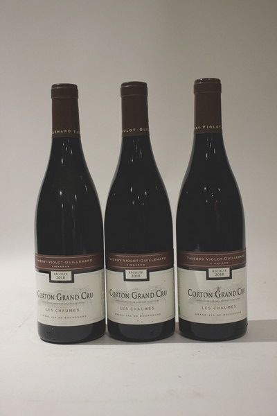 3 Blles CORTON GC Les Chaumes mise Dom. Viollot-Guillemard...