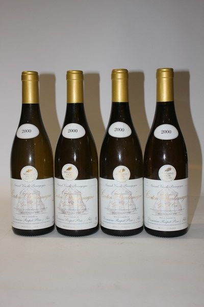 4 Blles CORTON CHARLEMAGNE GC mise Dom. Rapet...