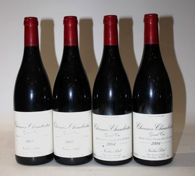 4 Blles CHARMES CHAMBERTIN GC mise Dom. Nicolas...
