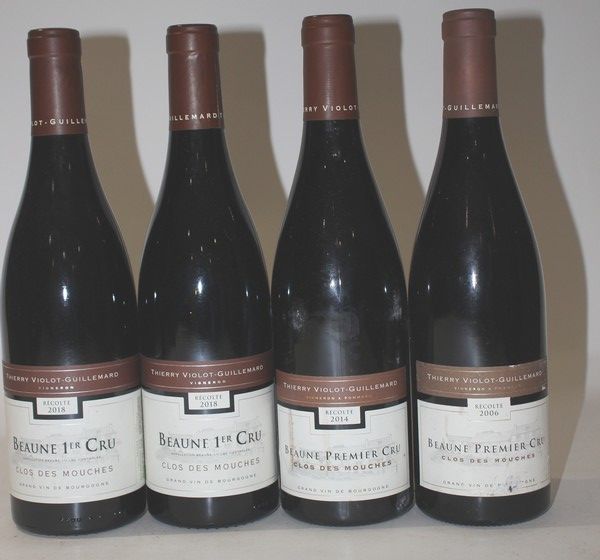 4 Blles BEAUNE 1er Cru Clos des Mouches mise...