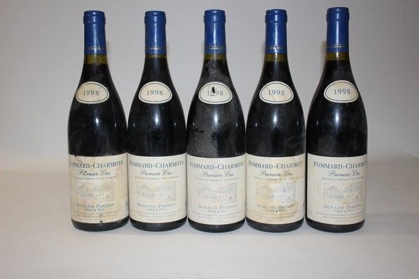 5 Blles POMMARD 1er Cru Charmots mise Dom....