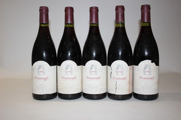 5 Blles POMMARD 1er Cru mise Dom. Rebourgeon-Mure...
