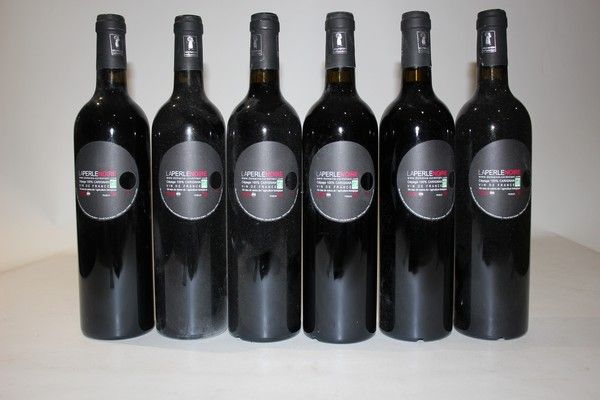 6 Blles LA PERLE NOIRE Vin de France mise...