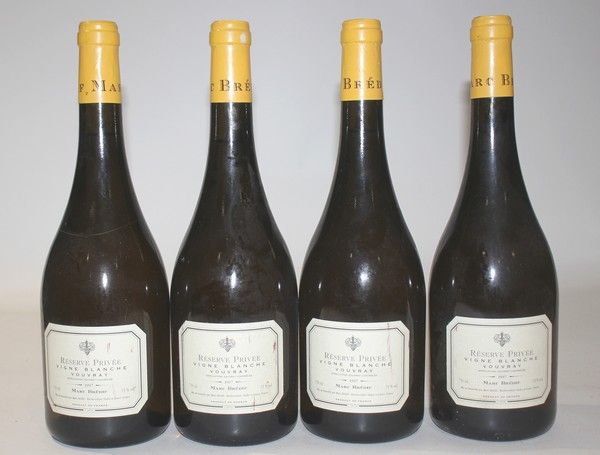 4 Blles VOUVRAY Vigne blanche "Réserve Privée"...