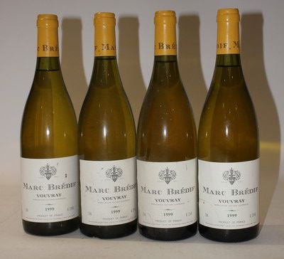 4 Blles VOUVRAY mise Marc Brédif 1999