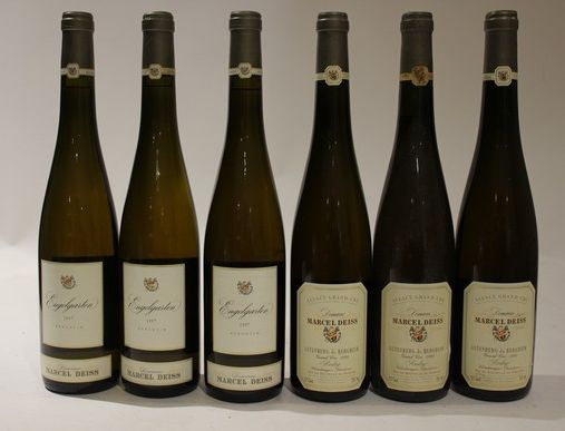 Lot de 6 blles mise Dom. Marcel Deiss comprenant...