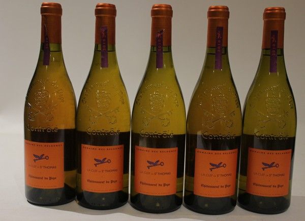 5 Blles CHATEAUNEUF DU PAPE blanc La Clef...