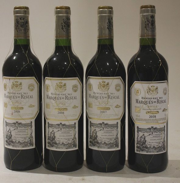 4 Blles RIOJA mise Marqués de Riscal Res...