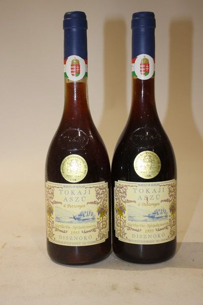 2 x 50 cl TOKAJI ASZU 6 Puttonyos mise Disznoko...