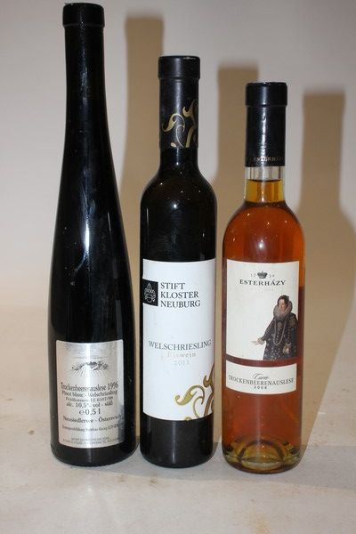 Lot de 3 blles de vins doux autrichiens comprenant...