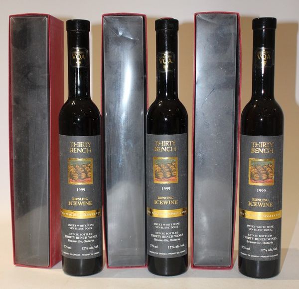 3 Demies Riesling Icewine mise Sthirty Bench...