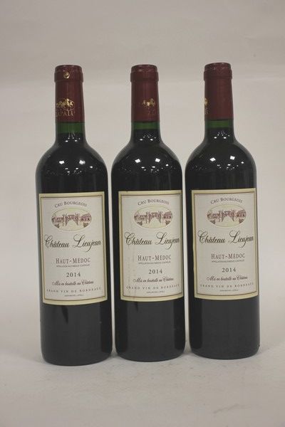 3 Blles CH. LIEUJAN Haut Médoc CB 2014.