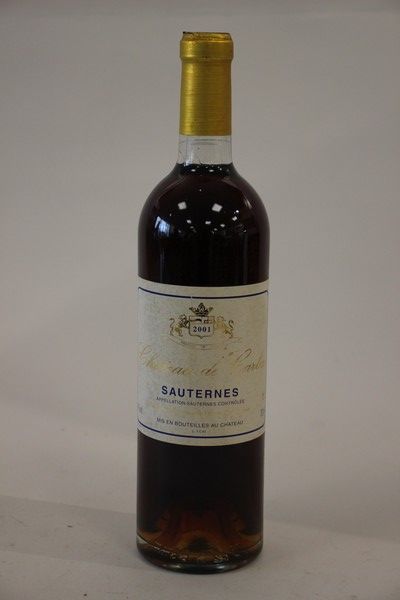 1 Blle CH. DE CARLES Sauternes 2001