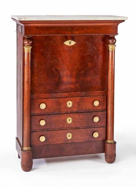 SECRETAIRE en acajou et placage d'acajou...