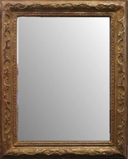 MIROIR rectangulaire au mercure dans un cadre...