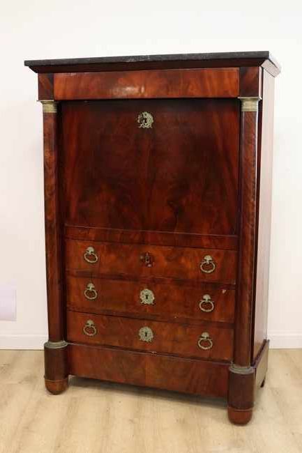 SECRETAIRE en acajou et placage d'acajou,...