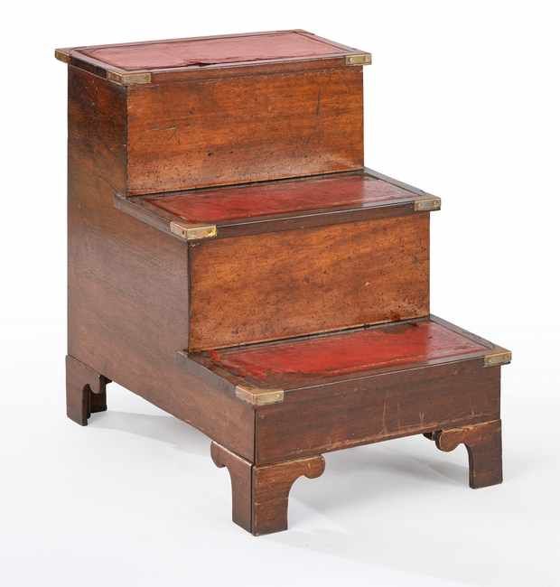 PETIT ESCALIER DE BIBLIOTHEQUE en acajou...