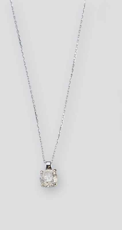 PENDENTIF solitaire diamant taille brillant...
