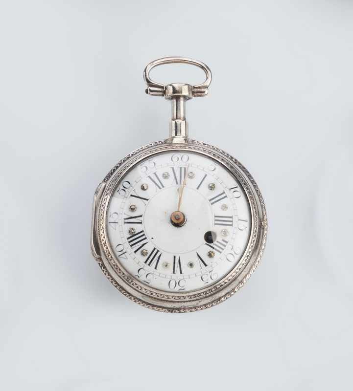 MONTRE DE GOUSSET dite oignon, en argent,...