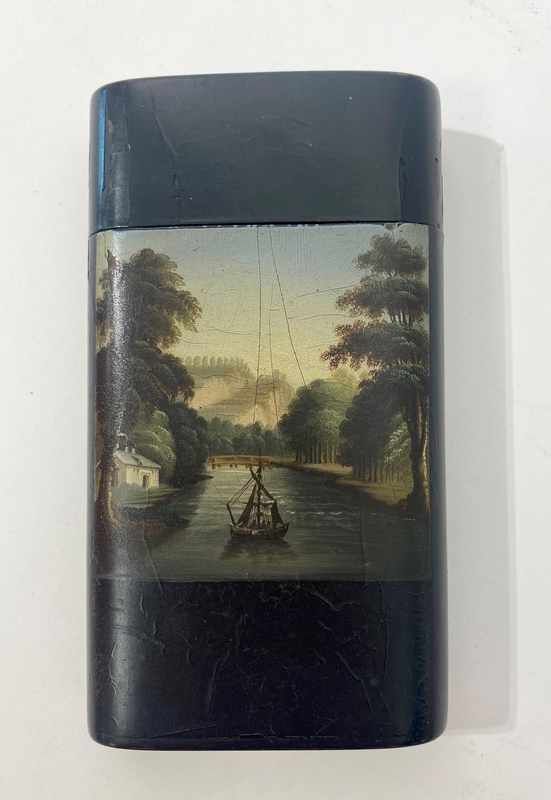 ETUI A CIGARE rectangulaire en bois laqué...