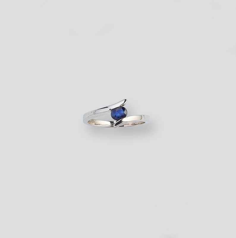 BAGUE en argent (925) à deux branches ouverte...