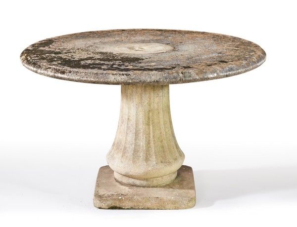 TABLE DE JARDIN en pierre reconstituée à...