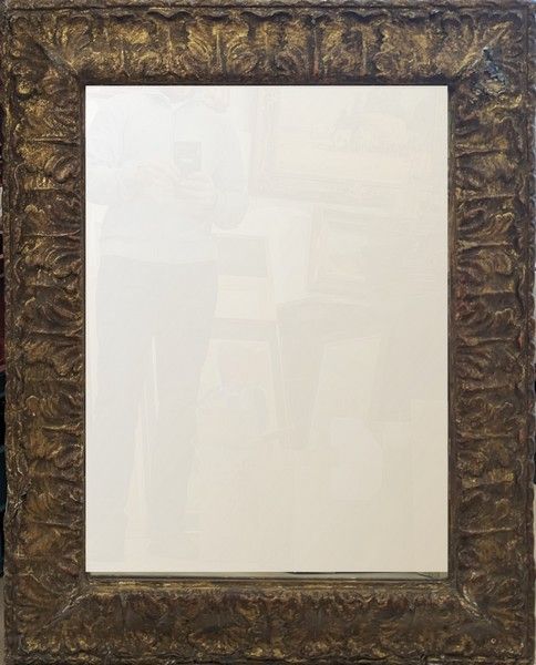 MIROIR rectangulaire dans un cadre en bois...