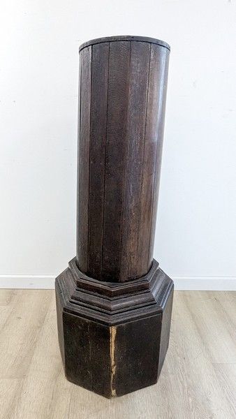 SELLETTE en chêne teinté à fût cylindrique...