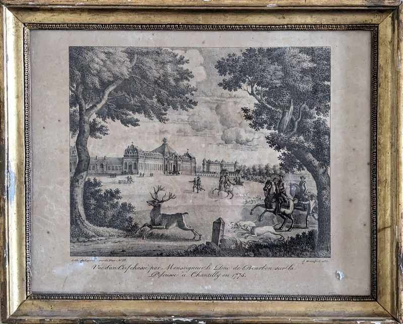 Vue particulière des écuries de Chantilli...