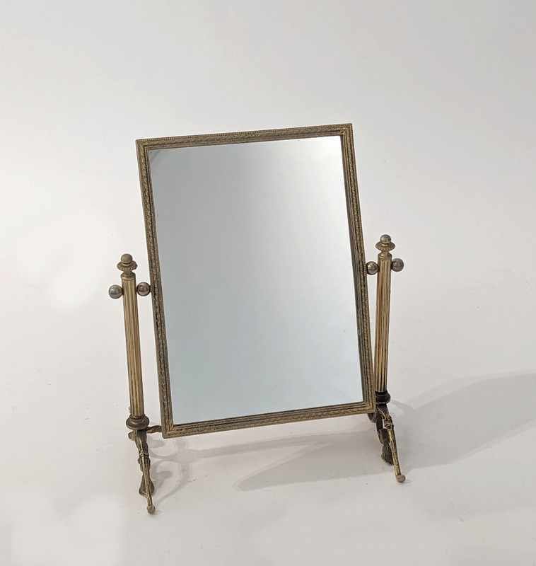 PETIT MIROIR de table rectangulaire formant...