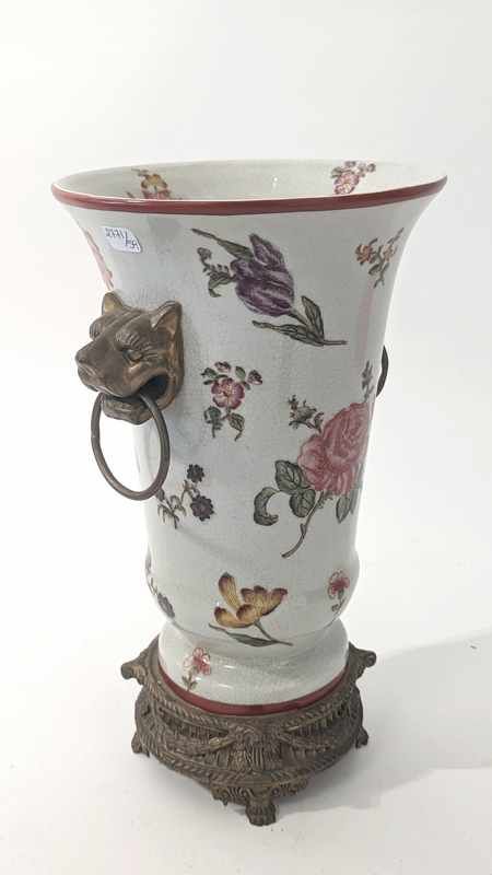 VASE rouleau à col évasé en céramique craquelée...