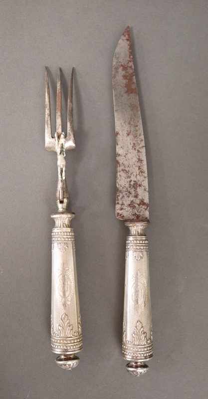 COUVERT A GIGOT en argent fourré (950) à...