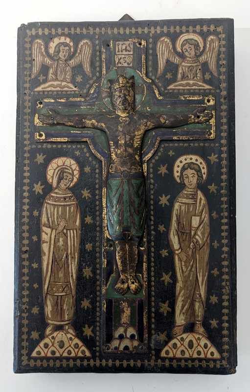 CRUCIFIXION avec CHRIST ET CROIX en cuivre...