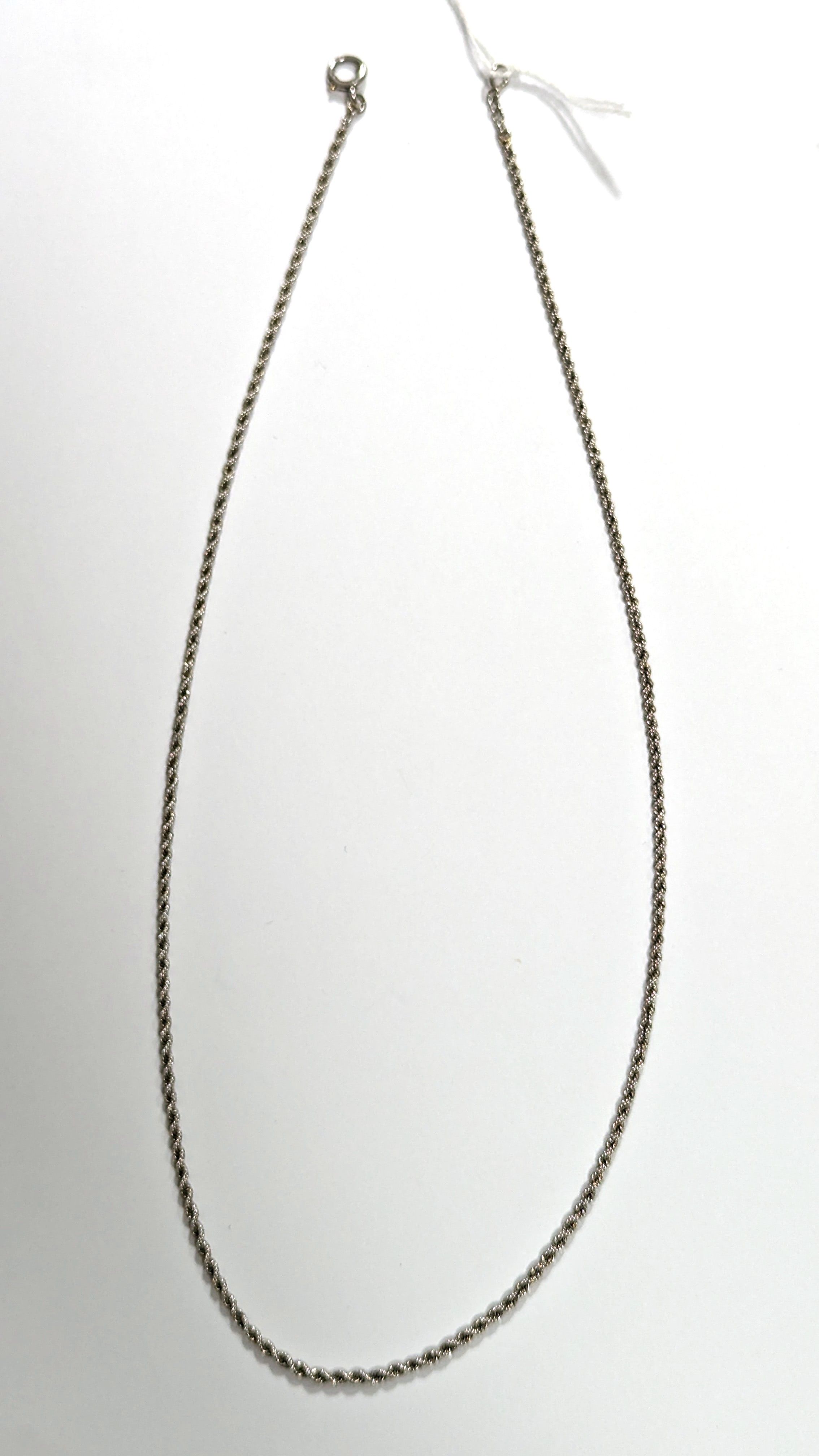 CHAINE en or gris (750mm) à maillons tor...