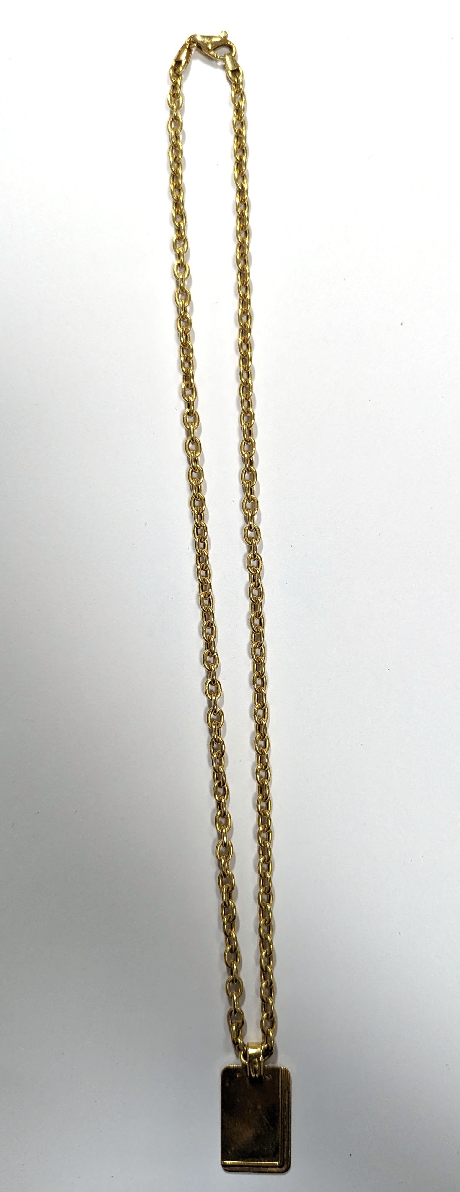 COLLIER en or jaune (750) à chaîne à maillons...