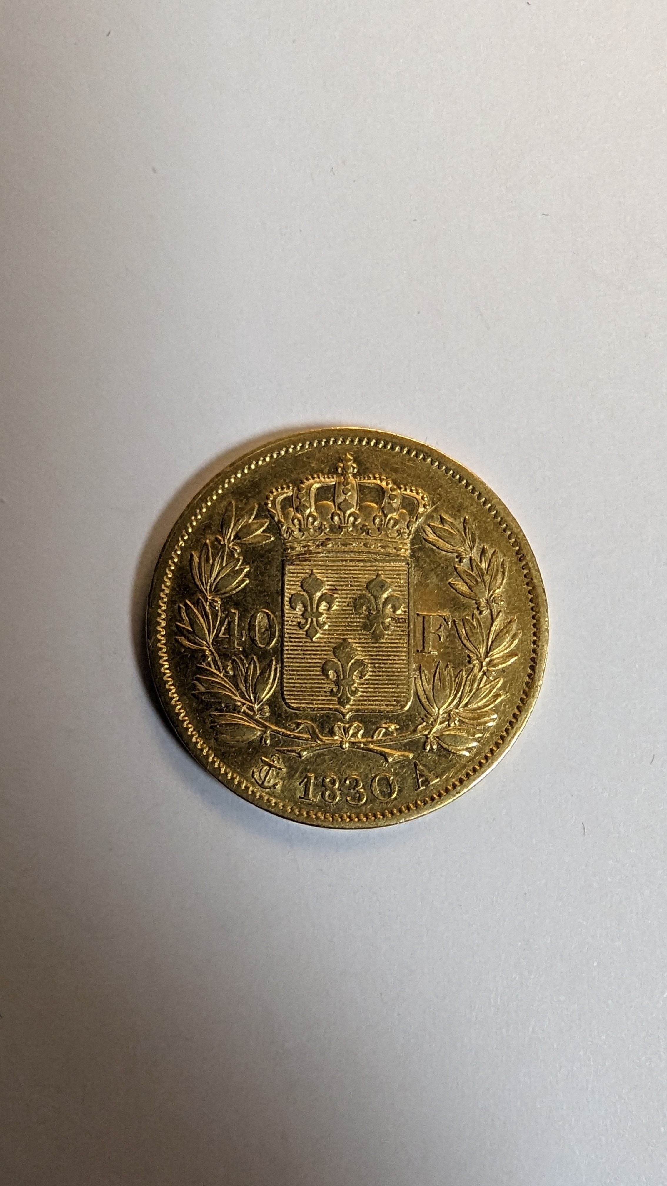 1 PIECE DE 40 FRANCS en or. Graveur Michaut....