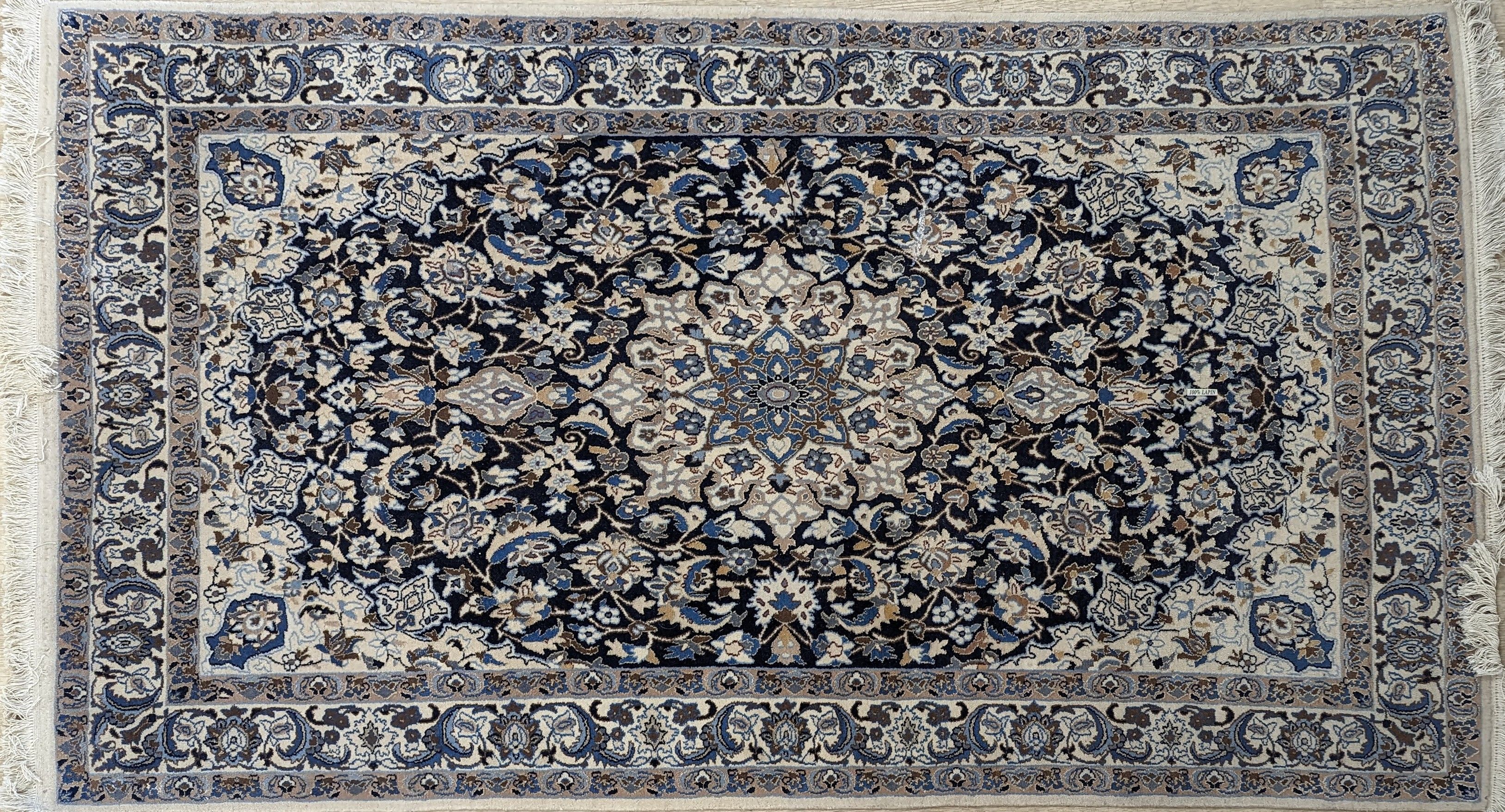 TAPIS rectangulaire en laine polychrome à...