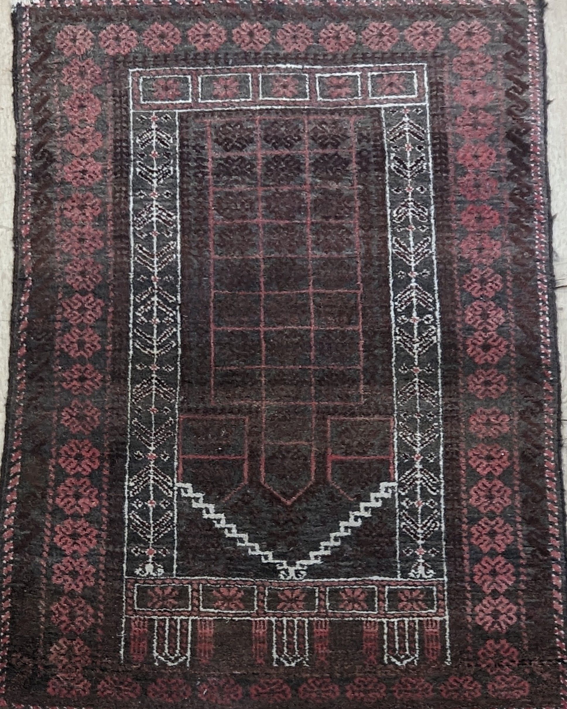 PETIT TAPIS DE PRIÈRE rectangulaire en laine...