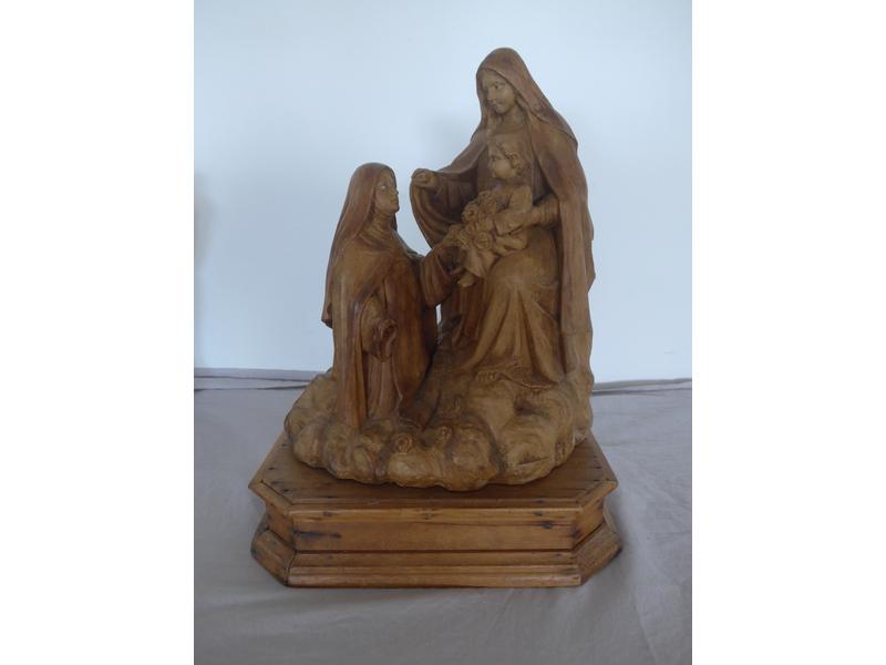 Adoration de la Vierge à l'Enfant sur un...