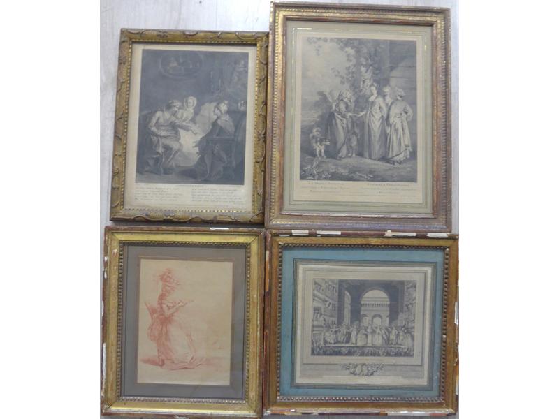 LOT DE GRAVURES ENCADREES principalement...