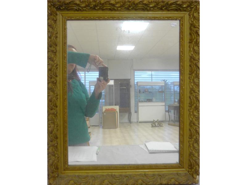 MIROIR rectangulaire à baguettes en bois...