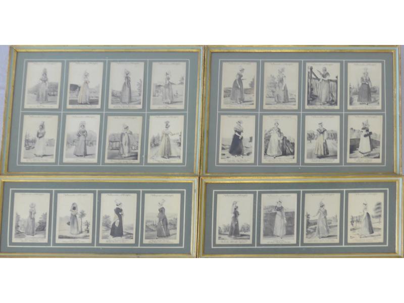 LOT : Suite de 46 cartes lithographiées,...