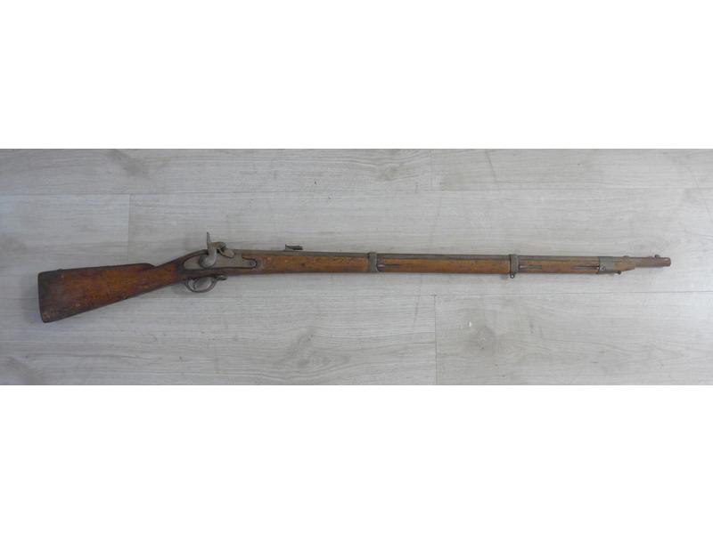 FUSIL ou CARABINE à percussion, cannon rond...