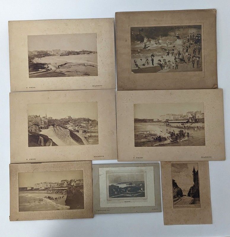 [BIARRITZ] - LOT DE SIX DOCUMENTS photographiques...