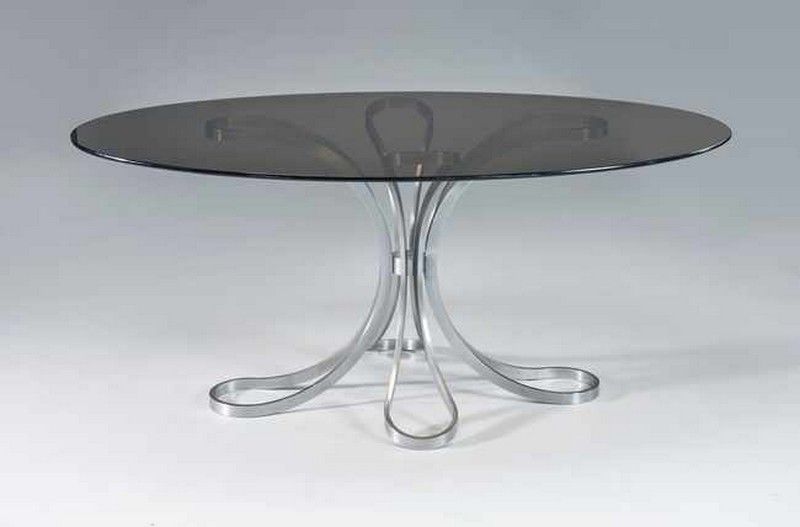 TABLE ovale de salle à manger, piétement...