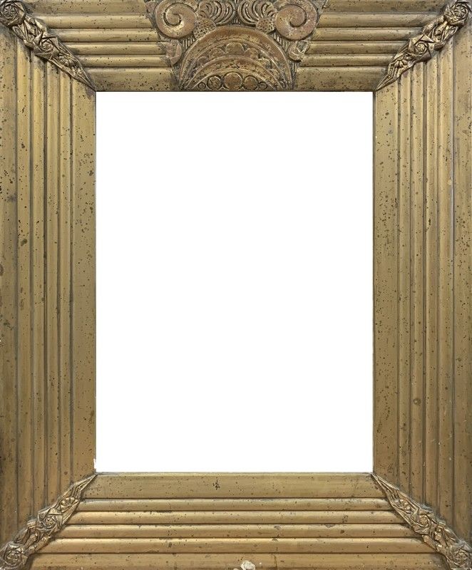 PETIT MIROIR rectangulaire en bois et stuc...