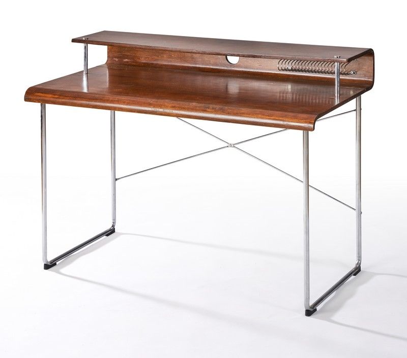 BUREAU en contreplaqué et bois de placage...
