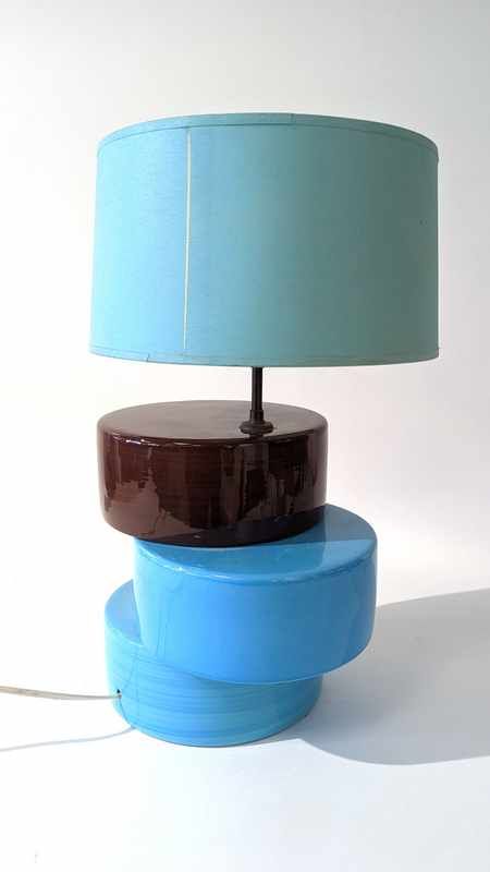 LAMPE DE TABLE en céramique, composée de...