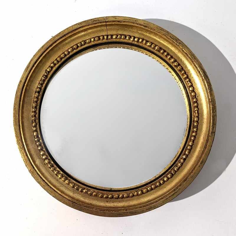 MIROIR SORCIERE rond dans un cadre en bois...