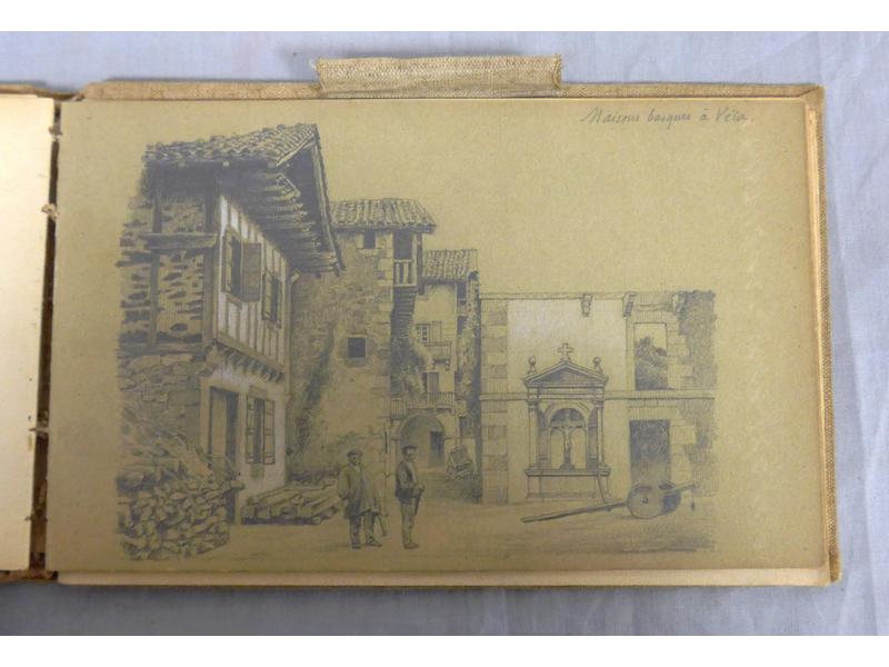 [PAYS BASQUE] CARNET DE DESSINS daté 1895-1897,...
